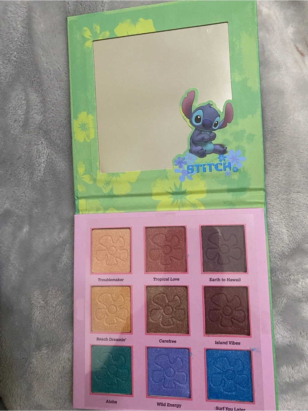 Disney Stitch Green and Purple Eyeshadow Palette